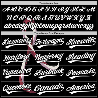 Custom Black White-Burgund 3D Head And Neck Cancer Ribbon Authentic Baseball Jersey - Sky-Custom