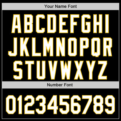 Custom Black White-Yellow 3D Childhood Cancer Gold Ribbon Authentic Baseball Jersey - Sky-Custom