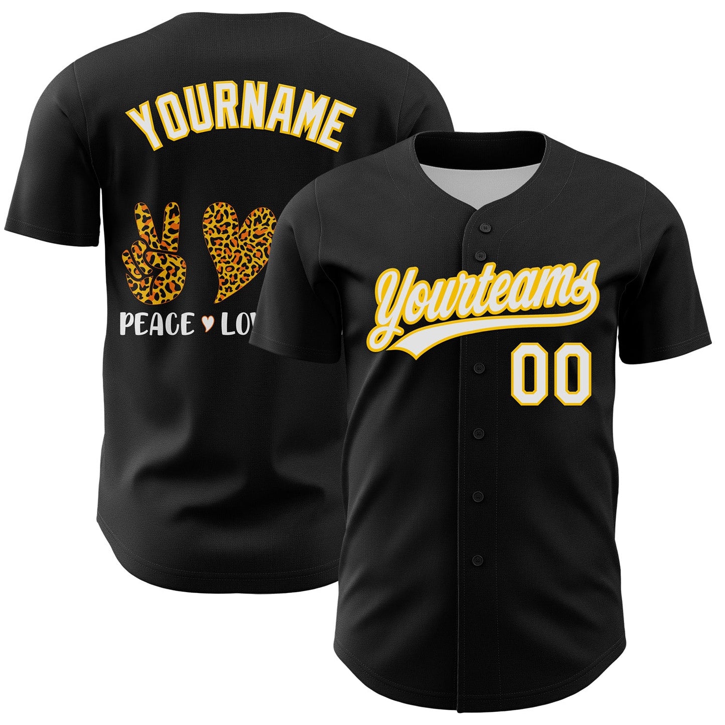 Custom Black White-Yellow 3D Childhood Cancer Gold Ribbon Authentic Baseball Jersey - Sky-Custom