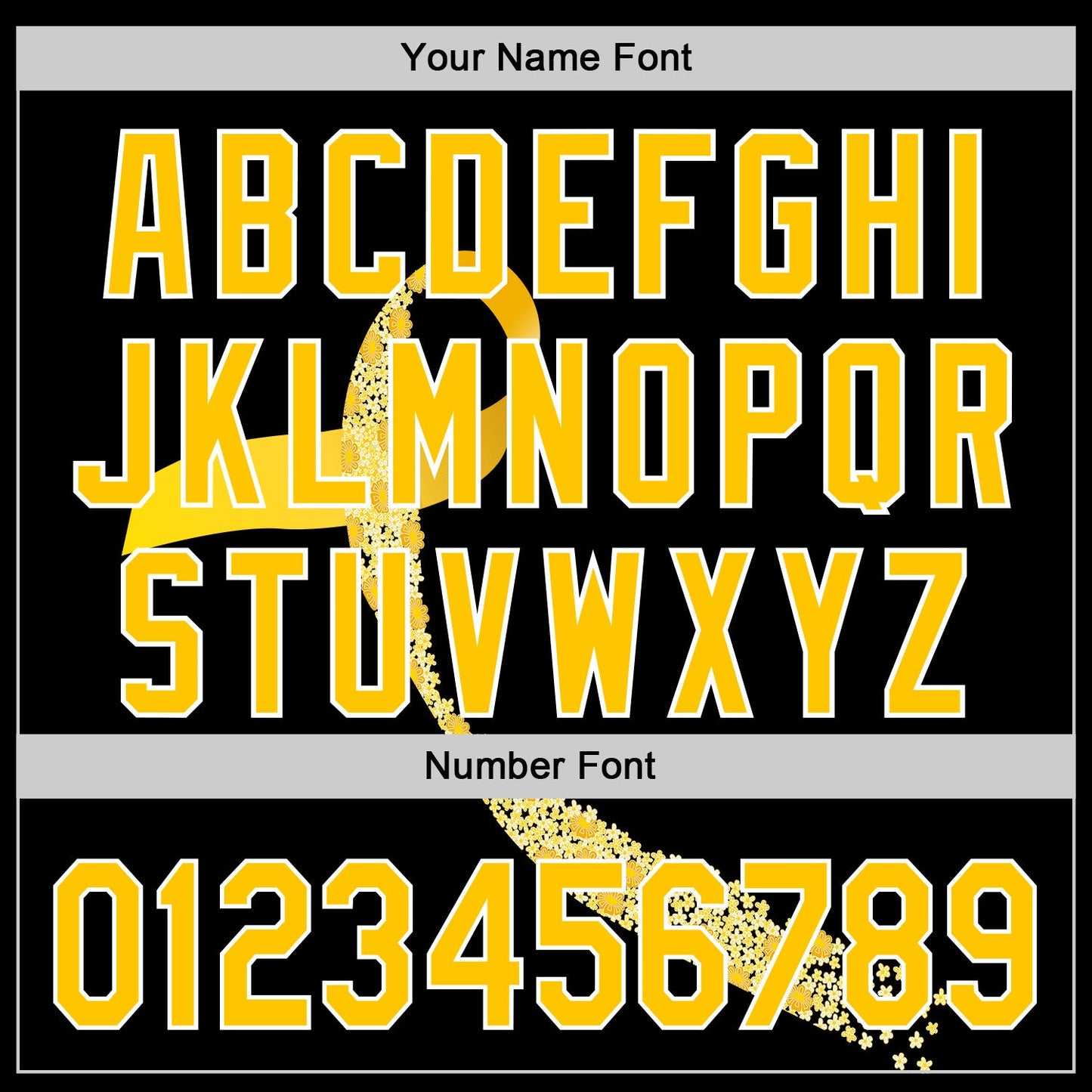 Custom Black Yellow-White 3D Childhood Cancer Gold Ribbon Authentic Baseball Jersey - Sky-Custom