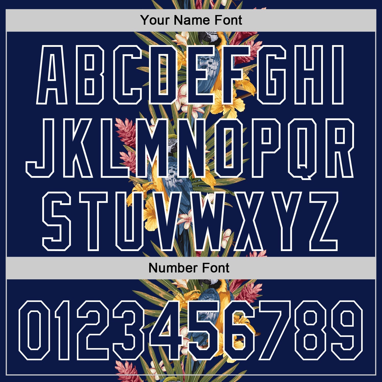 Custom Navy White 3D Tropical Hawaii Palm Tree And Bird Authentic Baseball Jersey - Sky-Custom
