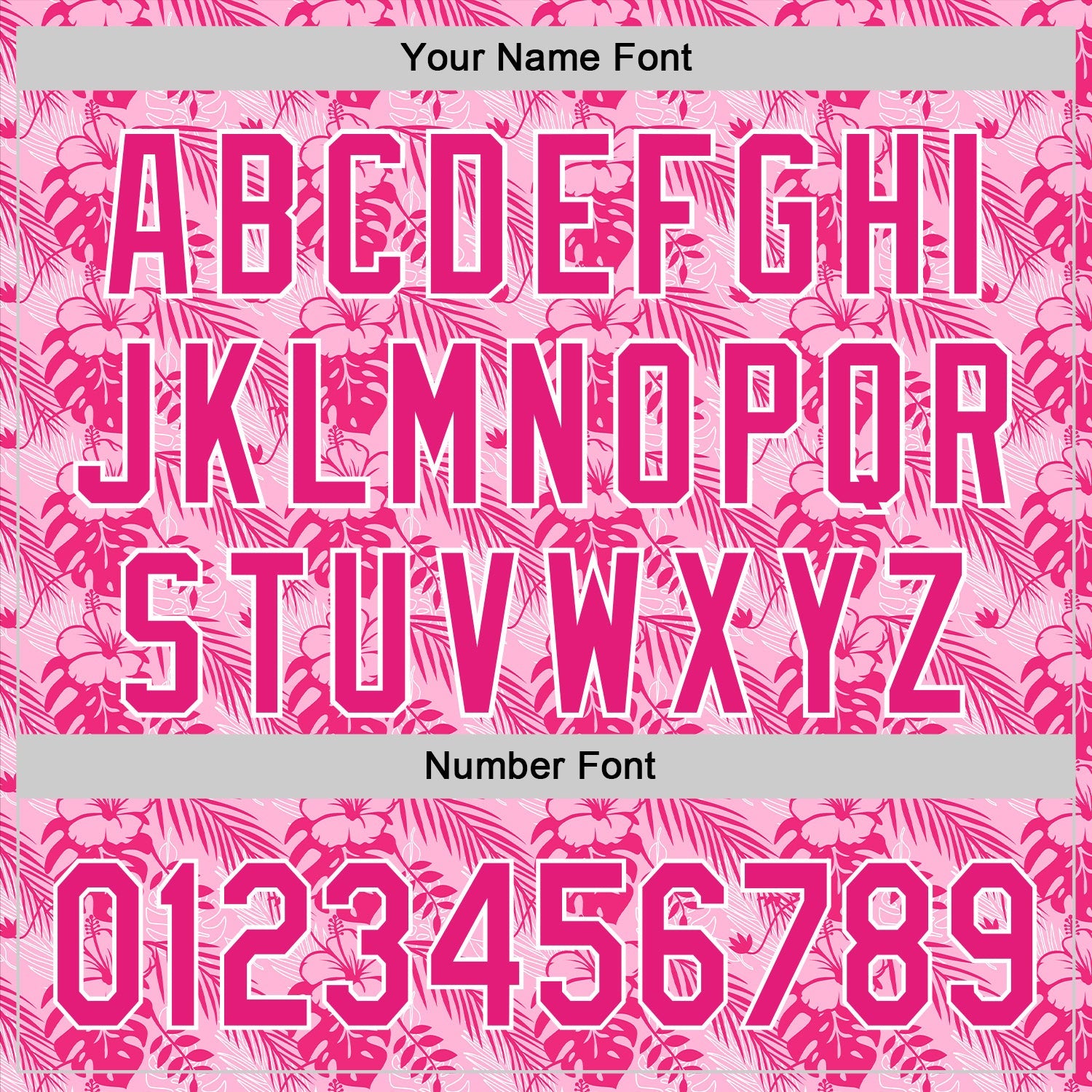 Custom Hot Pink White 3D Tropical Hawaii Jungle Leaves And Flower Authentic Baseball Jersey - Sky-Custom