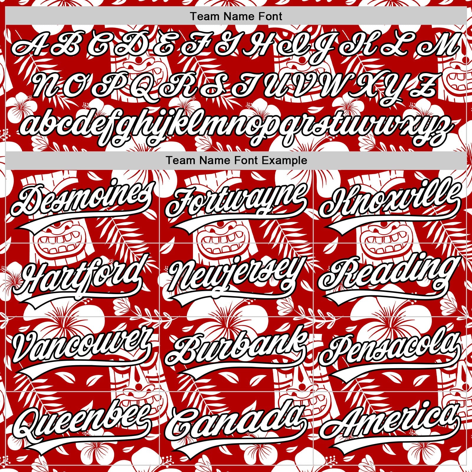 Custom Red White-Black 3D Tropical Hawaii Jungle Leaves Flower And Tiki Mask Authentic Baseball Jersey - Sky-Custom