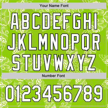 Custom Neon Green White-Black 3D Tropical Hawaii Jungle Plant Authentic Baseball Jersey - Sky-Custom
