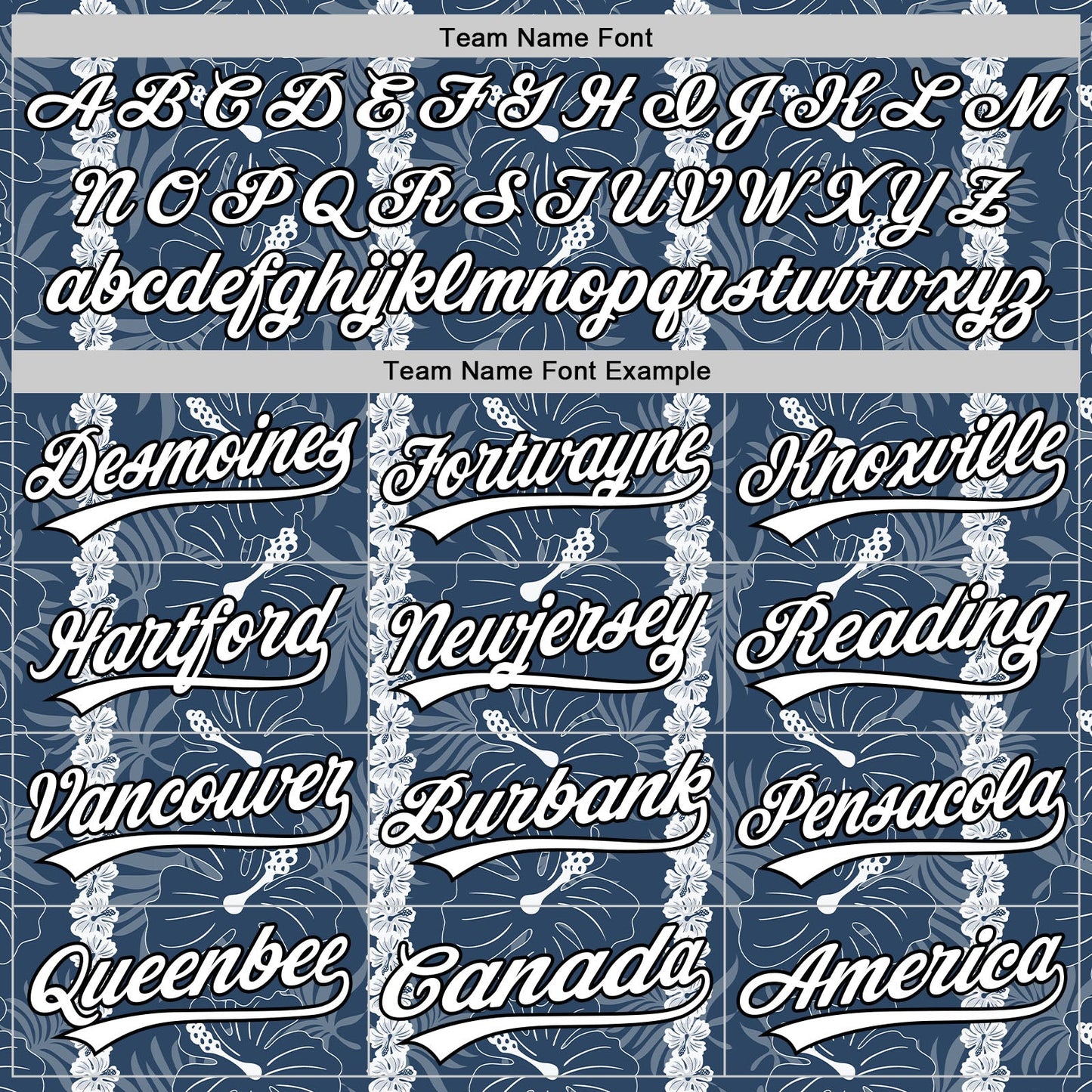 Custom Navy White-Black 3D Tropical Hawaii Jungle Leaves And Flower Authentic Baseball Jersey - Sky-Custom