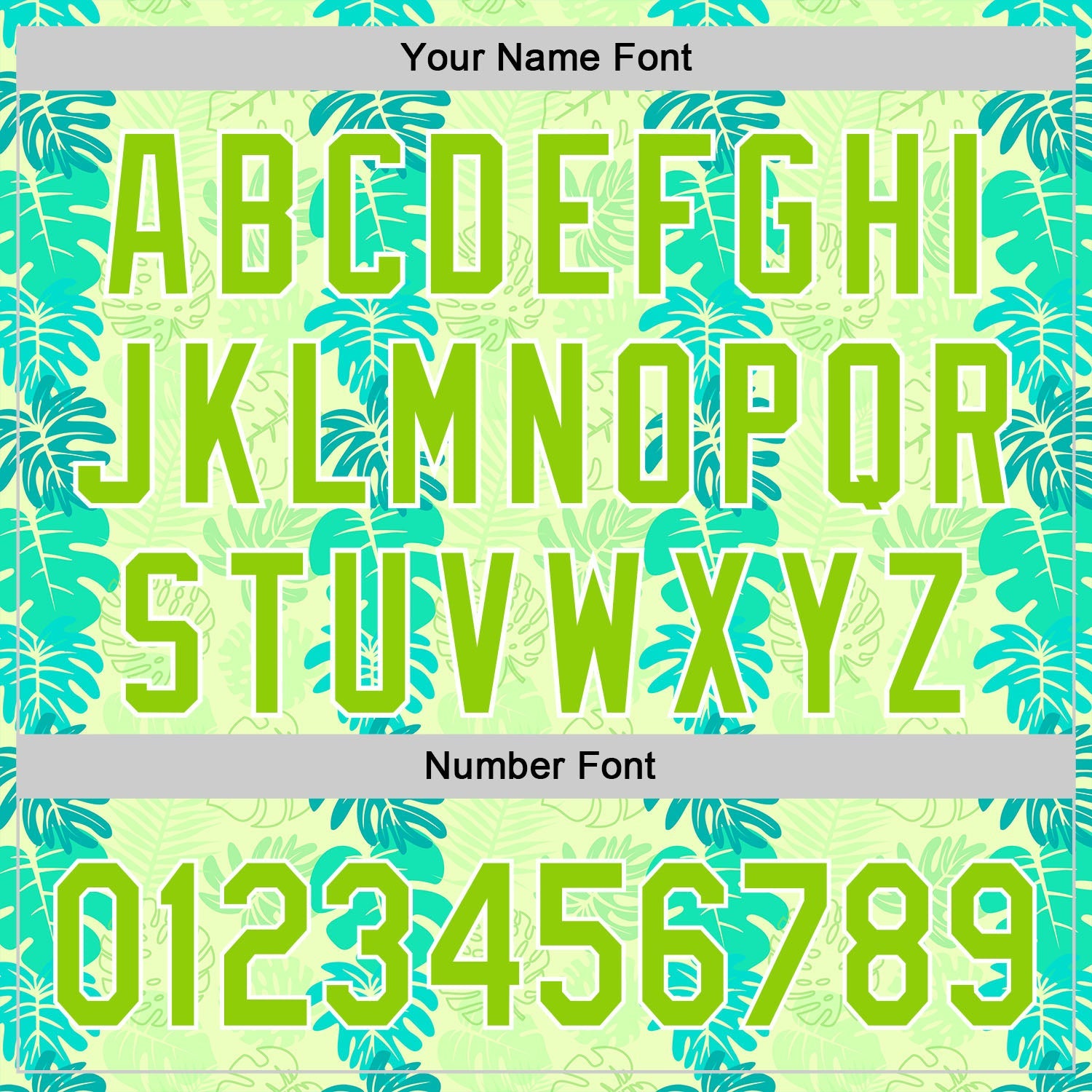 Custom Pea Green Neon Green-White 3D Tropical Hawaii Jungle Leaves Authentic Baseball Jersey - Sky-Custom