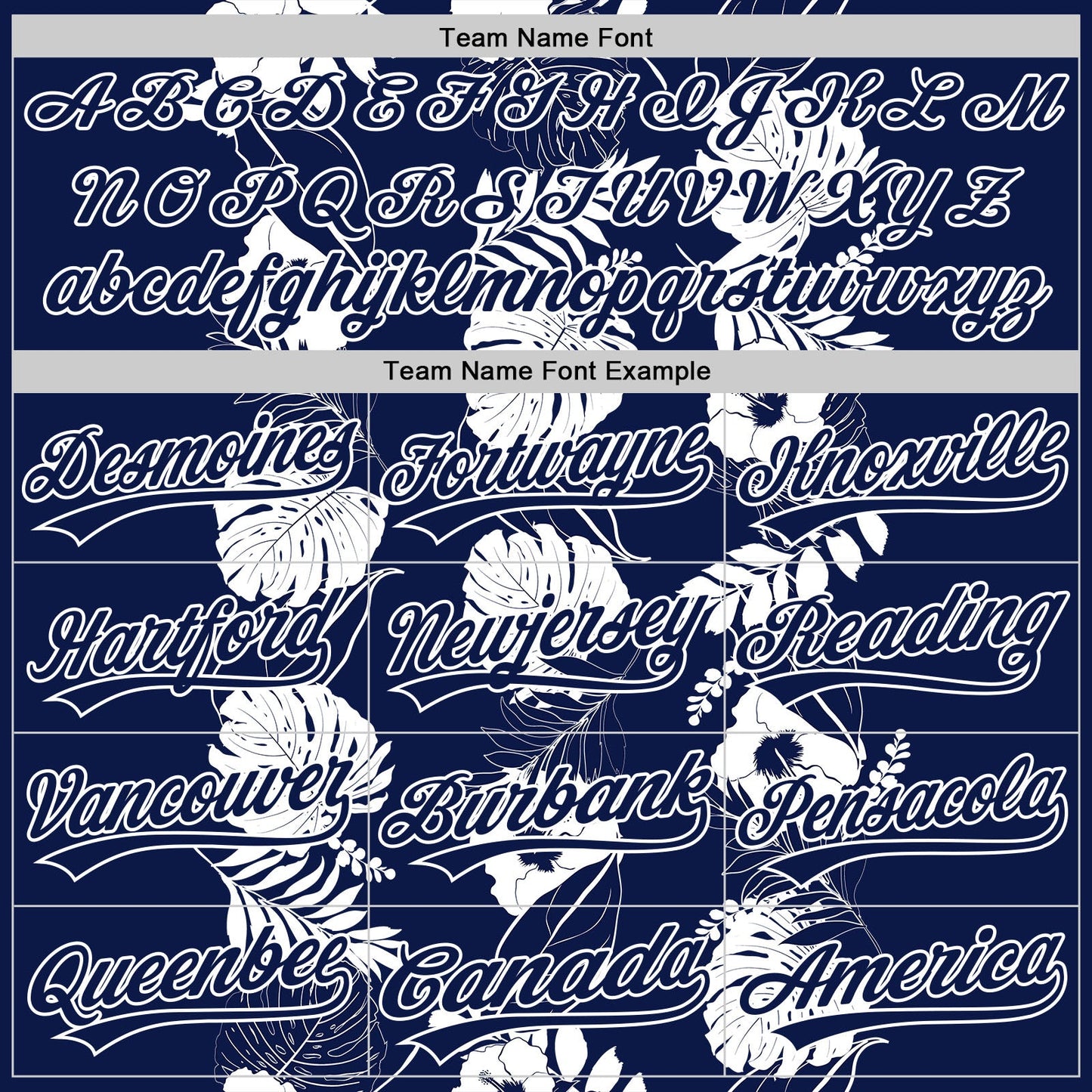 Custom Navy White 3D Tropical Hawaii Leaves And Flower Authentic Baseball Jersey - Sky-Custom