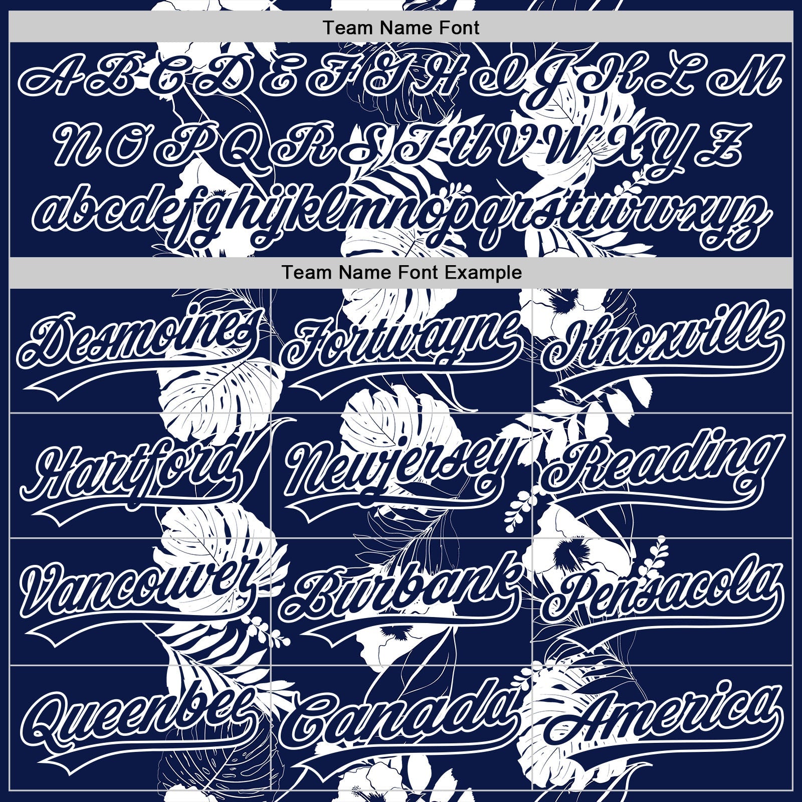 Custom Navy White 3D Tropical Hawaii Leaves And Flower Authentic Baseball Jersey - Sky-Custom