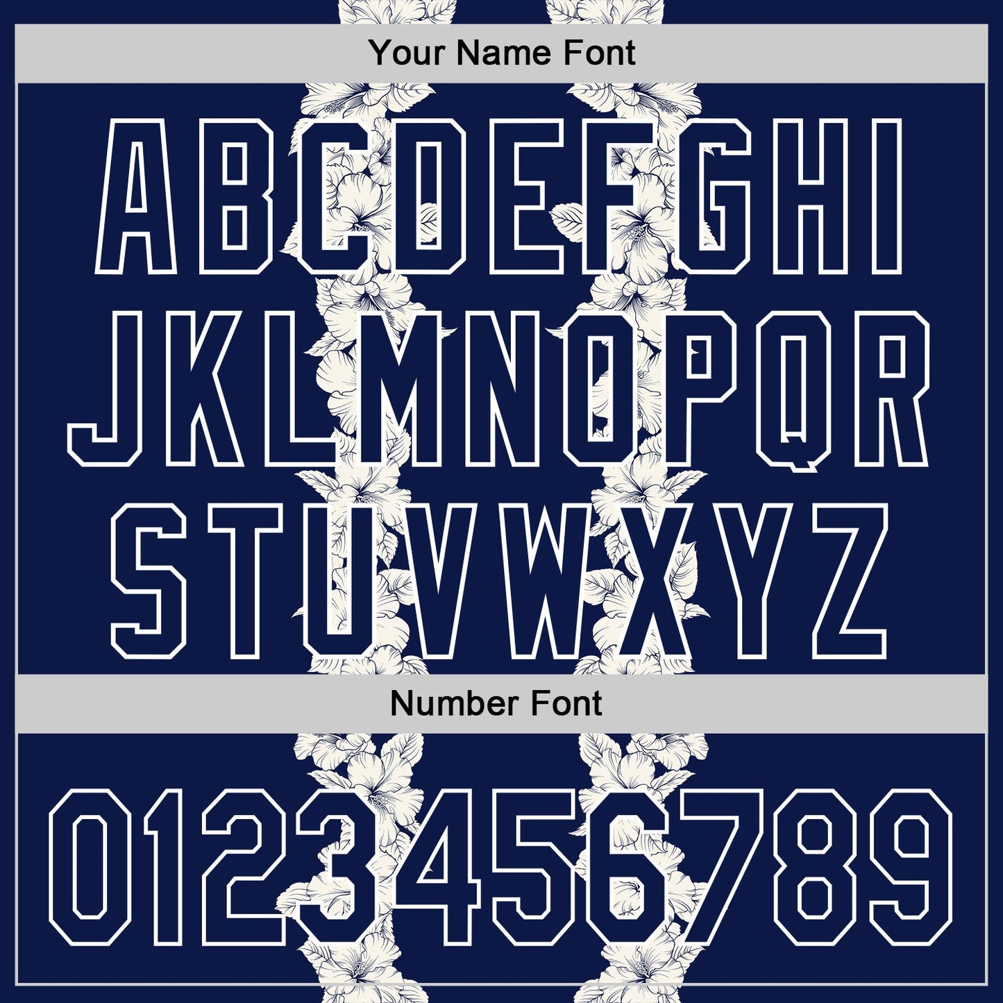 Custom Navy White 3D Tropical Hawaii Leaves And Flower Authentic Baseball Jersey - Sky-Custom
