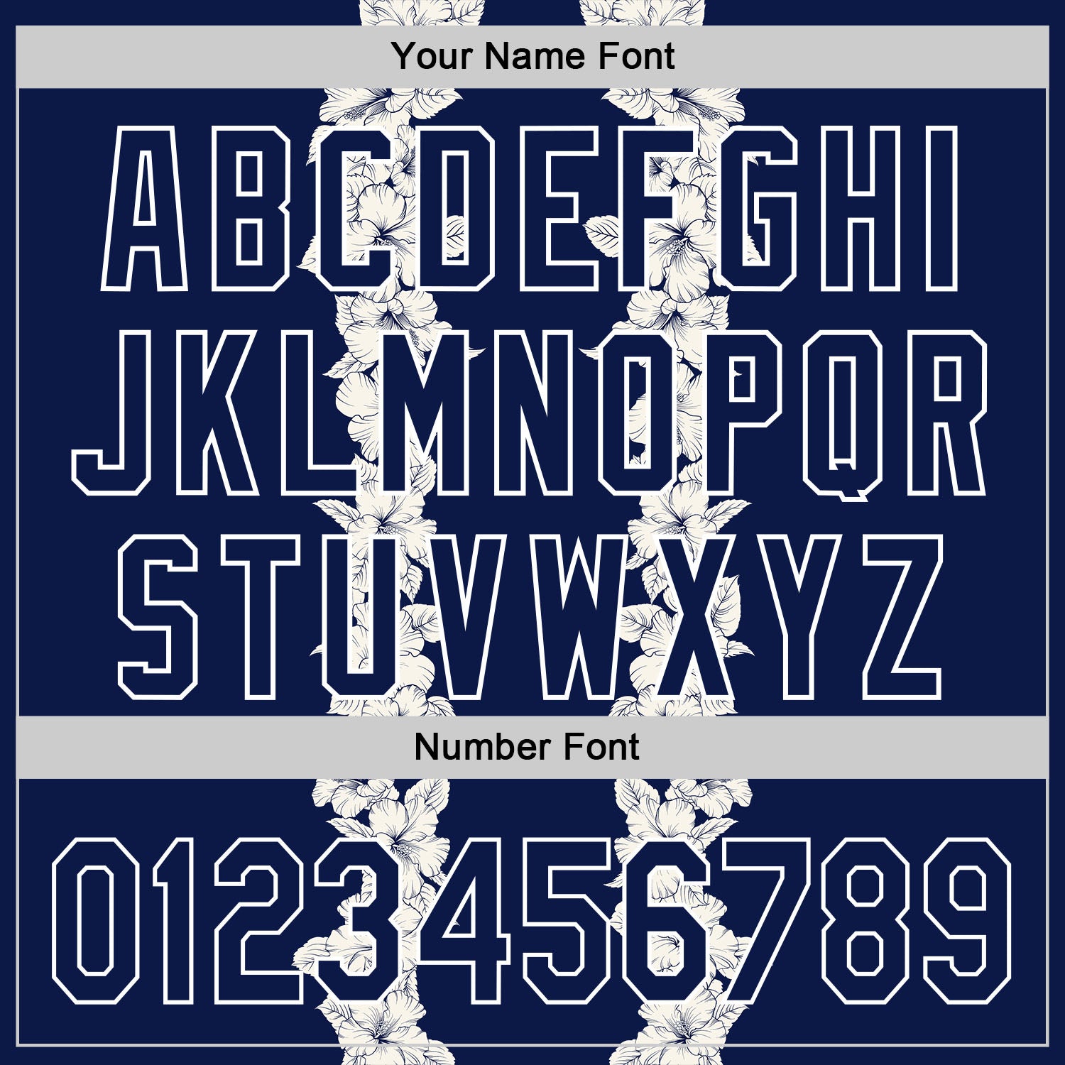 Custom Navy White 3D Tropical Hawaii Leaves And Flower Authentic Baseball Jersey - Sky-Custom