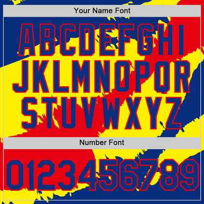 Custom Royal Fire Red-Light Yellow 3D Ecuador Ecuadorian Flag Authentic Baseball Jersey - Sky-Custom