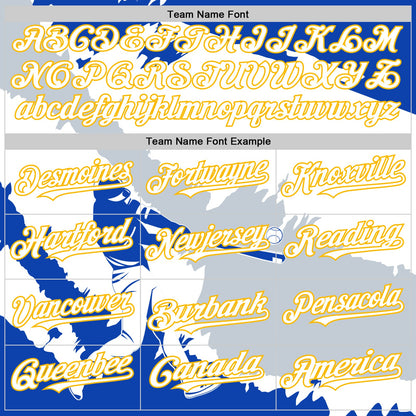 Custom Thunder Blue Gold-Silver 3D El Salvador El Salvadoran Flag Authentic Baseball Jersey - Sky-Custom