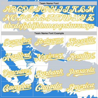 Custom Electric Blue Gold-Silver 3D Nicaragua Nicaraguan Flag Authentic Baseball Jersey - Sky-Custom