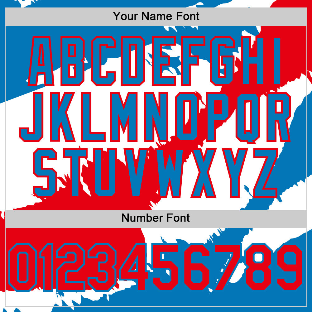 Custom Blue Fire Red-White 3D Panama Panamanian Flag Authentic Baseball Jersey - Sky-Custom