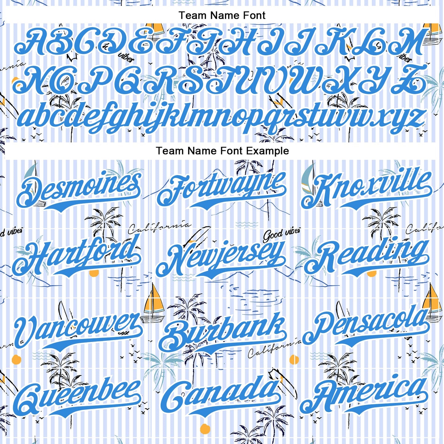 Custom White Electric Blue 3D Hawaii Beach Tropical Palm Tree Authentic Baseball Jersey - Sky-Custom