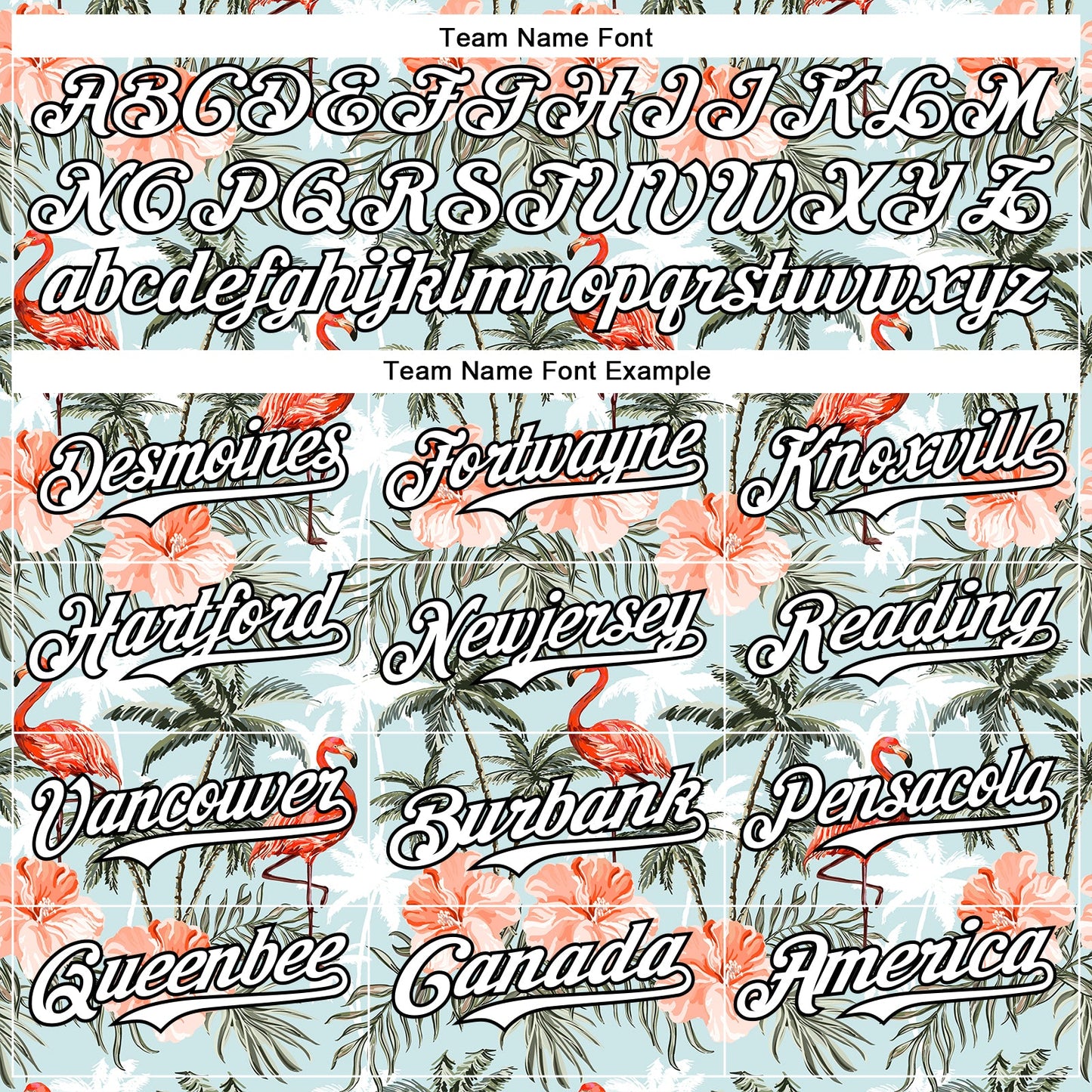 Custom Shadow Blue White-Black 3D Hawaii Tropical Palm Tree Flamingo Authentic Baseball Jersey - Sky-Custom