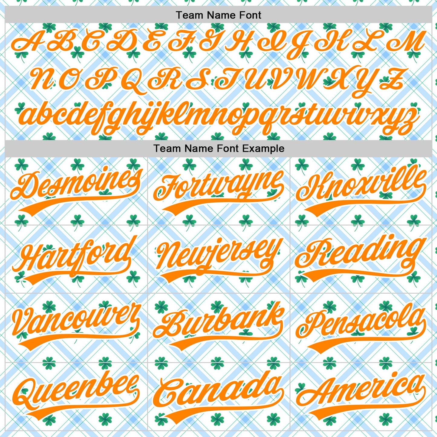 Custom White Bay Orange-Green 3D St. Patrick's Day Shamrock Authentic Baseball Jersey - Sky-Custom