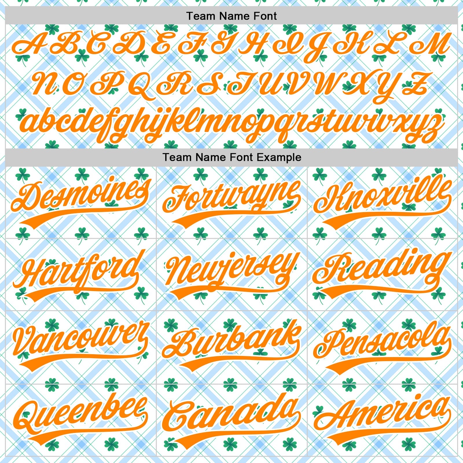 Custom White Bay Orange-Green 3D St. Patrick's Day Shamrock Authentic Baseball Jersey - Sky-Custom