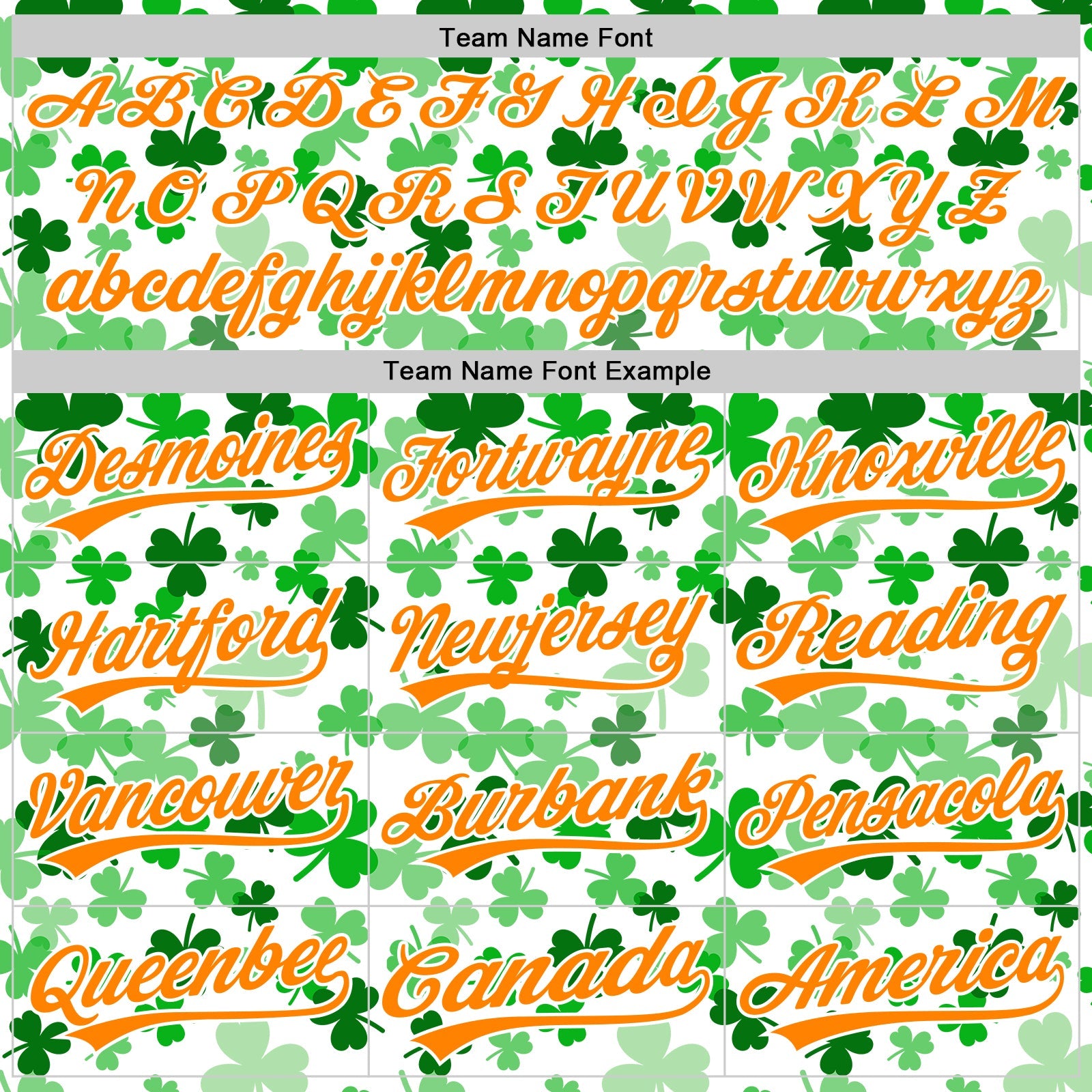 Custom White Bay Orange-Green 3D St. Patrick's Day Shamrock Authentic Baseball Jersey - Sky-Custom