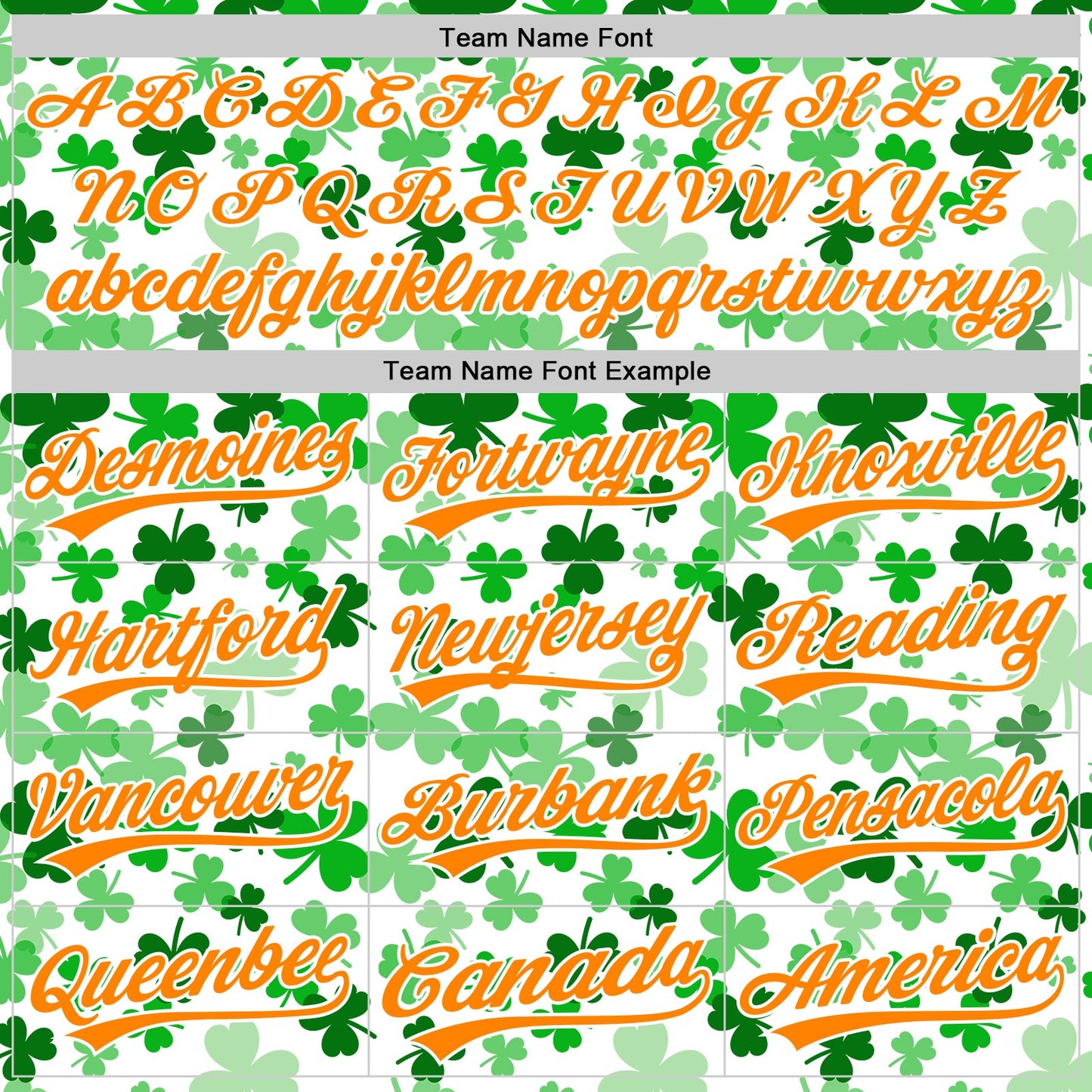 Custom White Bay Orange-Green 3D St. Patrick's Day Shamrock Authentic Baseball Jersey - Sky-Custom