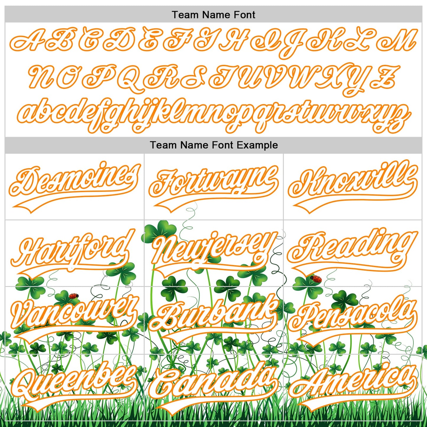 Custom White Bay Orange-Green 3D St. Patrick's Day Shamrock Authentic Baseball Jersey - Sky-Custom