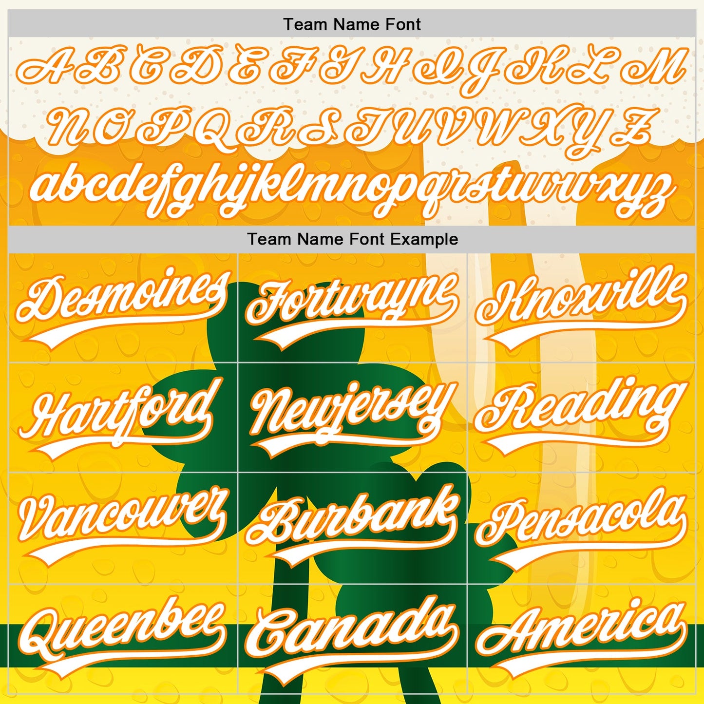 Custom White Bay Orange-Green 3D St. Patrick's Day Shamrock Beer Authentic Baseball Jersey - Sky-Custom