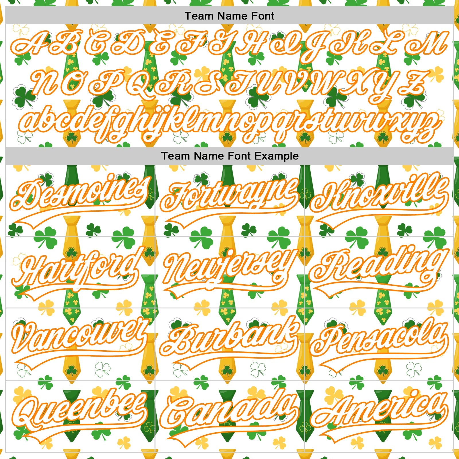 Custom White Bay Orange-Green 3D St. Patrick's Day Shamrock Authentic Baseball Jersey - Sky-Custom