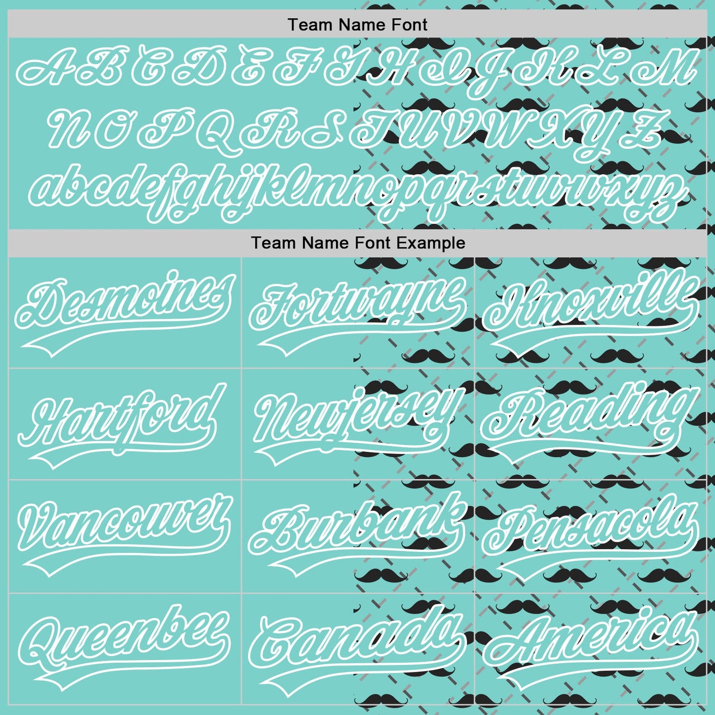 Custom Ice Blue White 3D Pattern Design Father's Day Mustache Authentic Baseball Jersey - Sky-Custom
