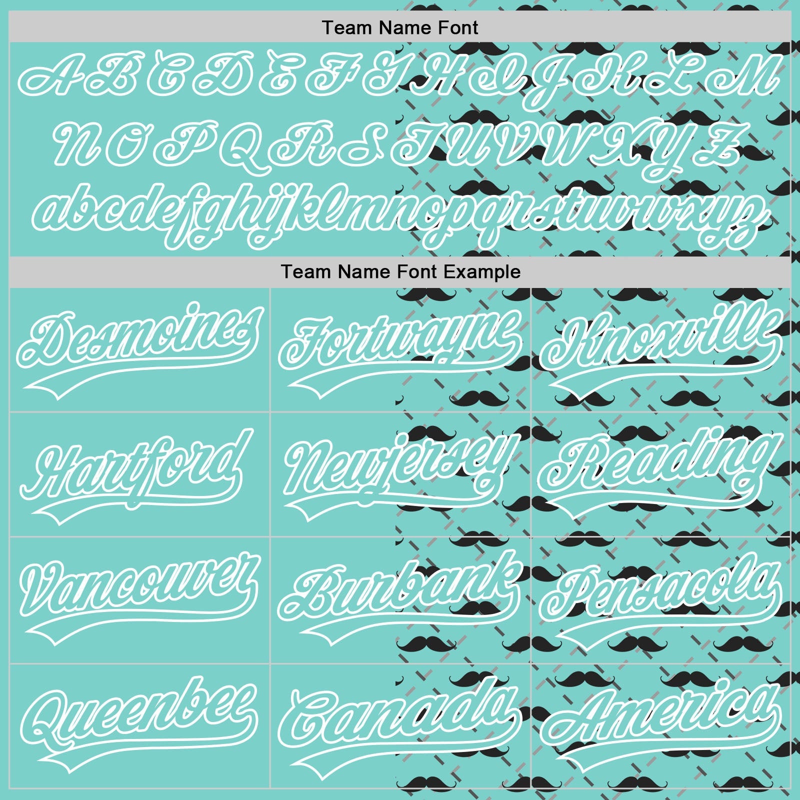 Custom Ice Blue White 3D Pattern Design Father's Day Mustache Authentic Baseball Jersey - Sky-Custom