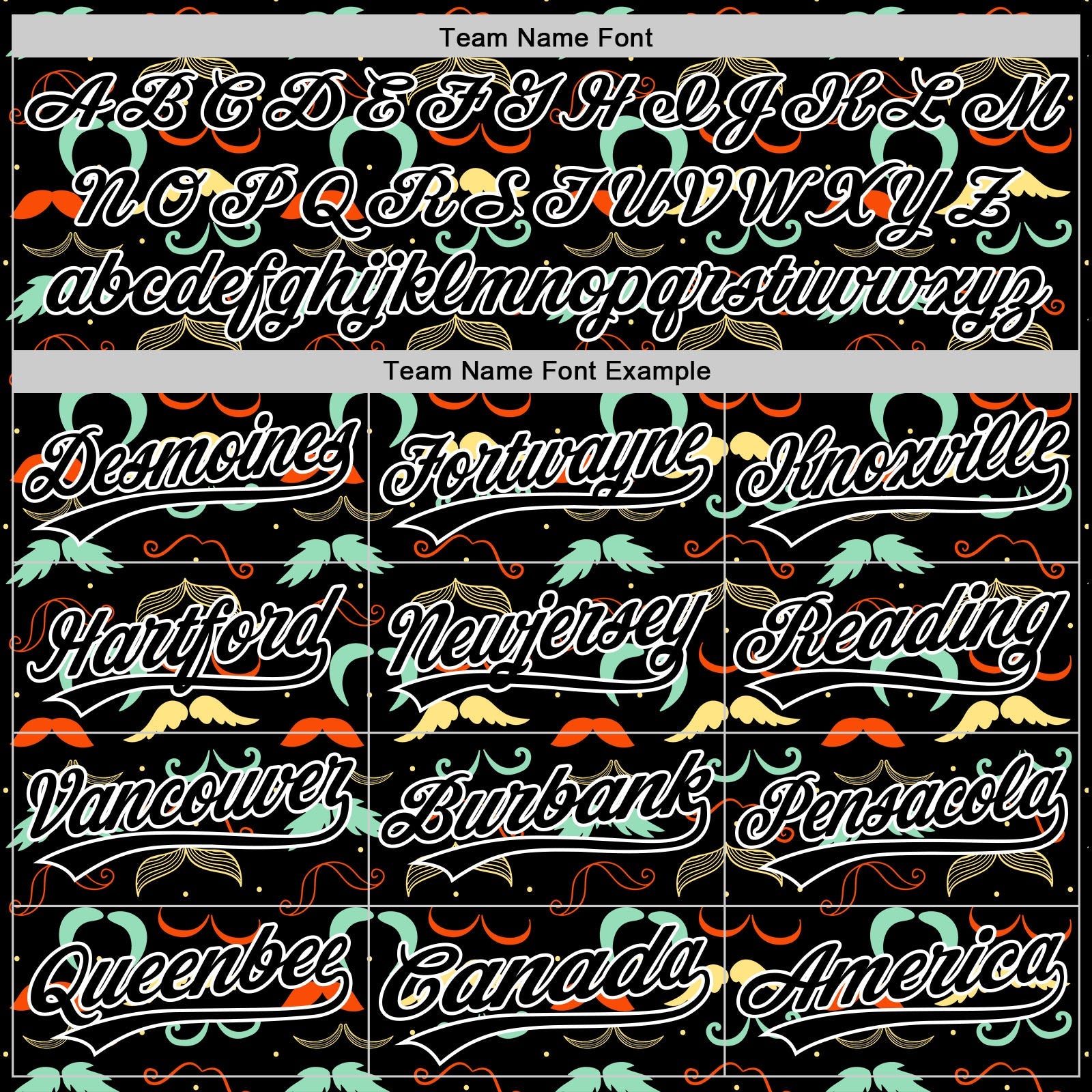 Custom Black White 3D Pattern Design Father's Day Mustache Authentic Baseball Jersey - Sky-Custom