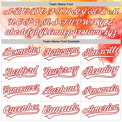 Custom White Red 3D Pattern Design Mother's Day Family Love Authentic Baseball Jersey - Sky-Custom