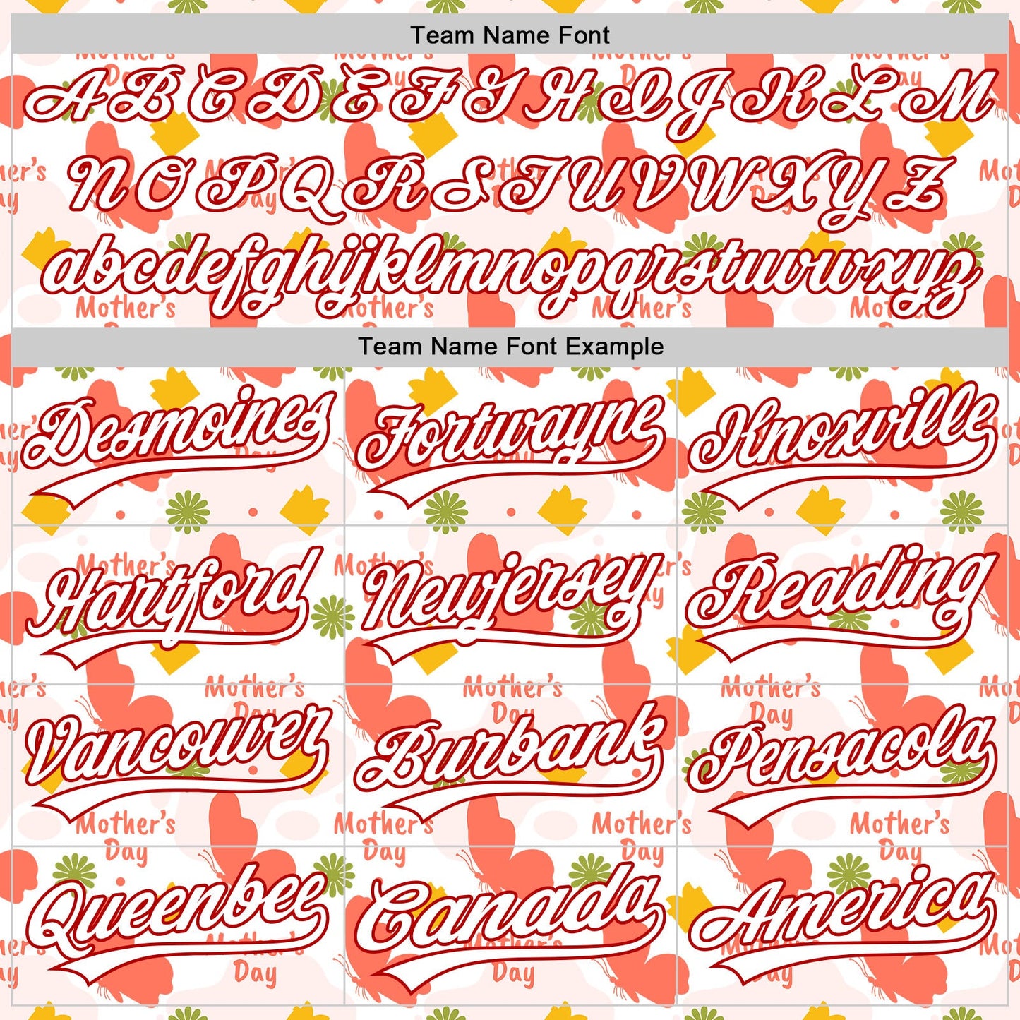 Custom White Red 3D Pattern Design Mother's Day Love Authentic Baseball Jersey - Sky-Custom