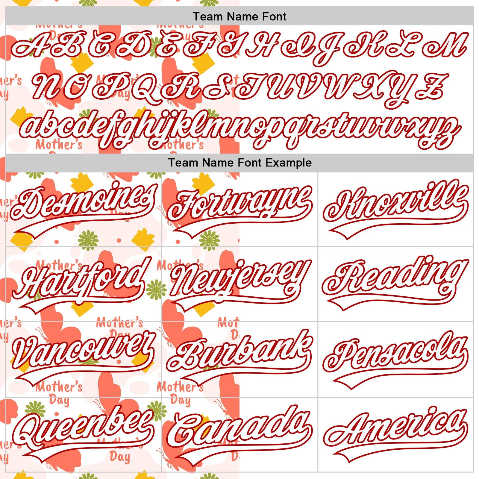 Custom White Red 3D Pattern Design Mother's Day Love Authentic Baseball Jersey - Sky-Custom