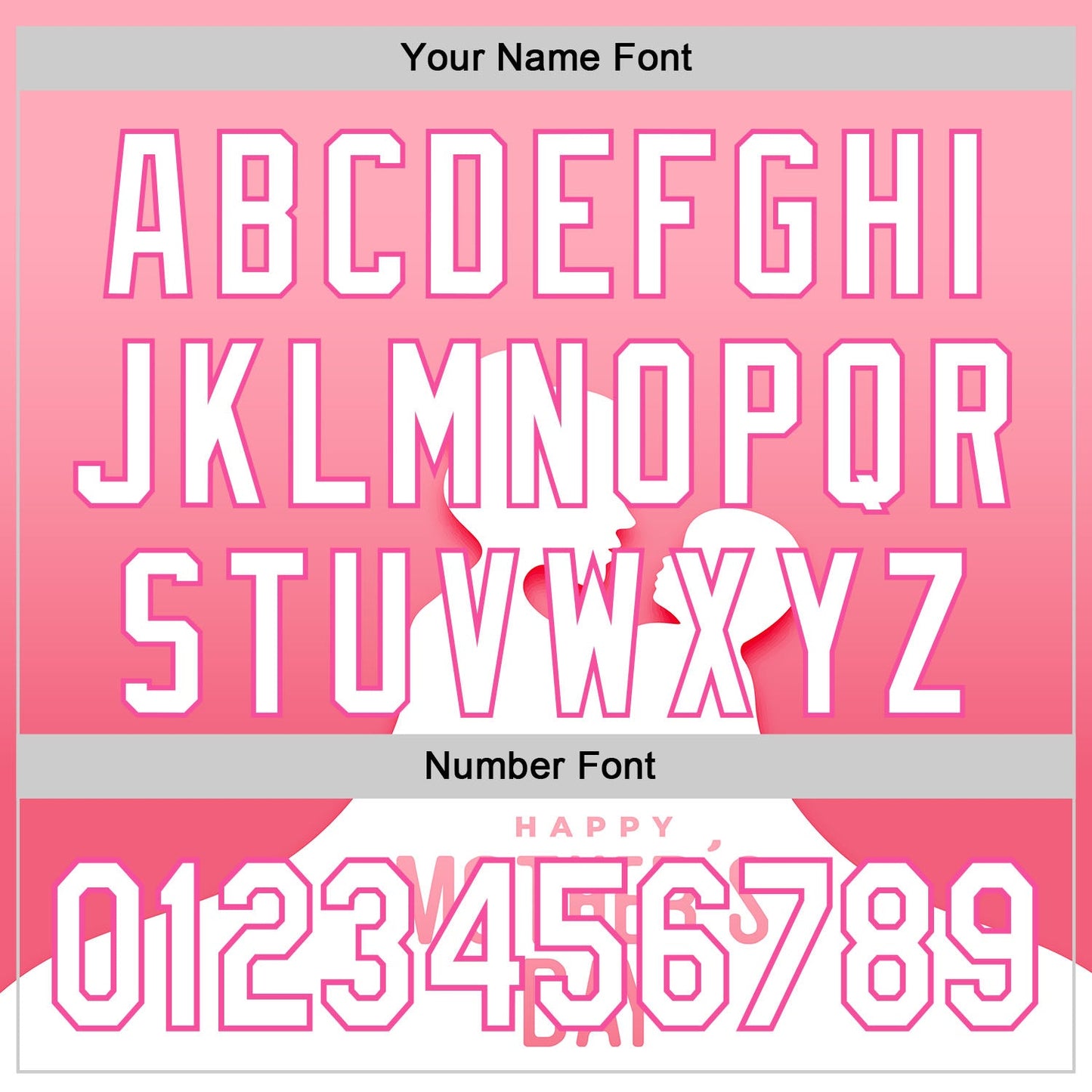 Custom Light Pink White-Pink 3D Pattern Design Mother's Day Family Love Authentic Baseball Jersey - Sky-Custom