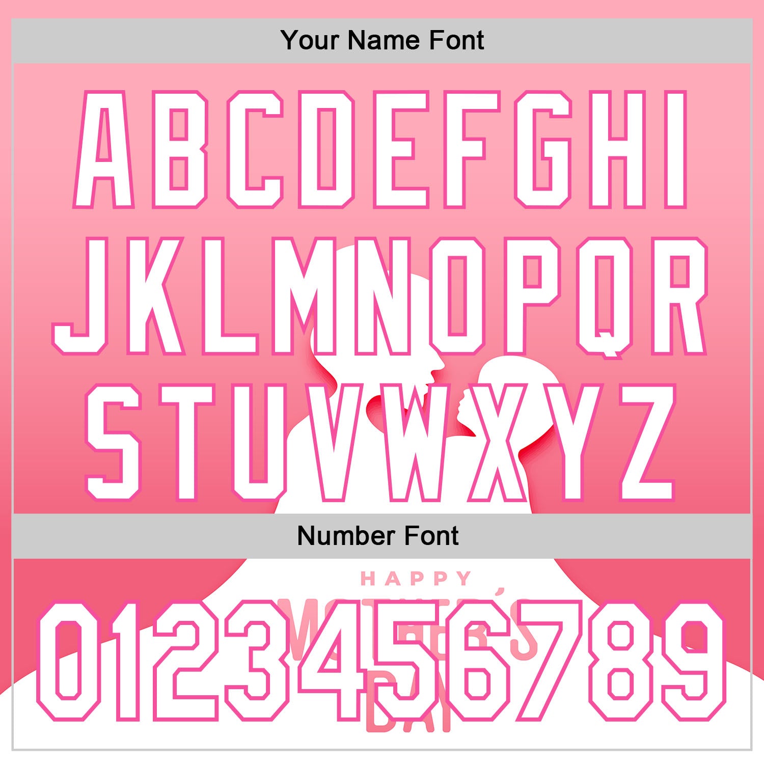 Custom Light Pink White-Pink 3D Pattern Design Mother's Day Family Love Authentic Baseball Jersey - Sky-Custom