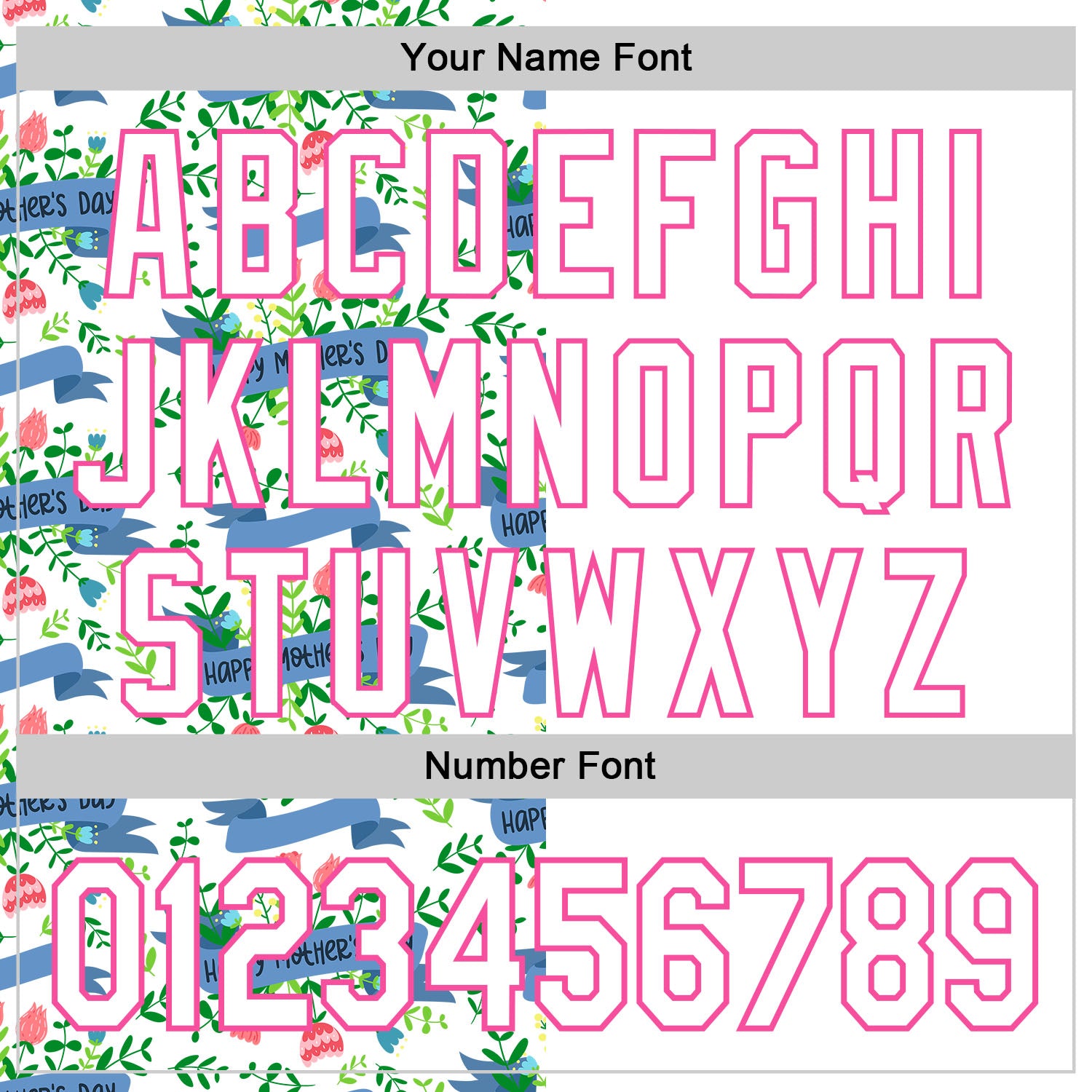 Custom White Pink 3D Pattern Design Mother's Day Flower Authentic Baseball Jersey - Sky-Custom