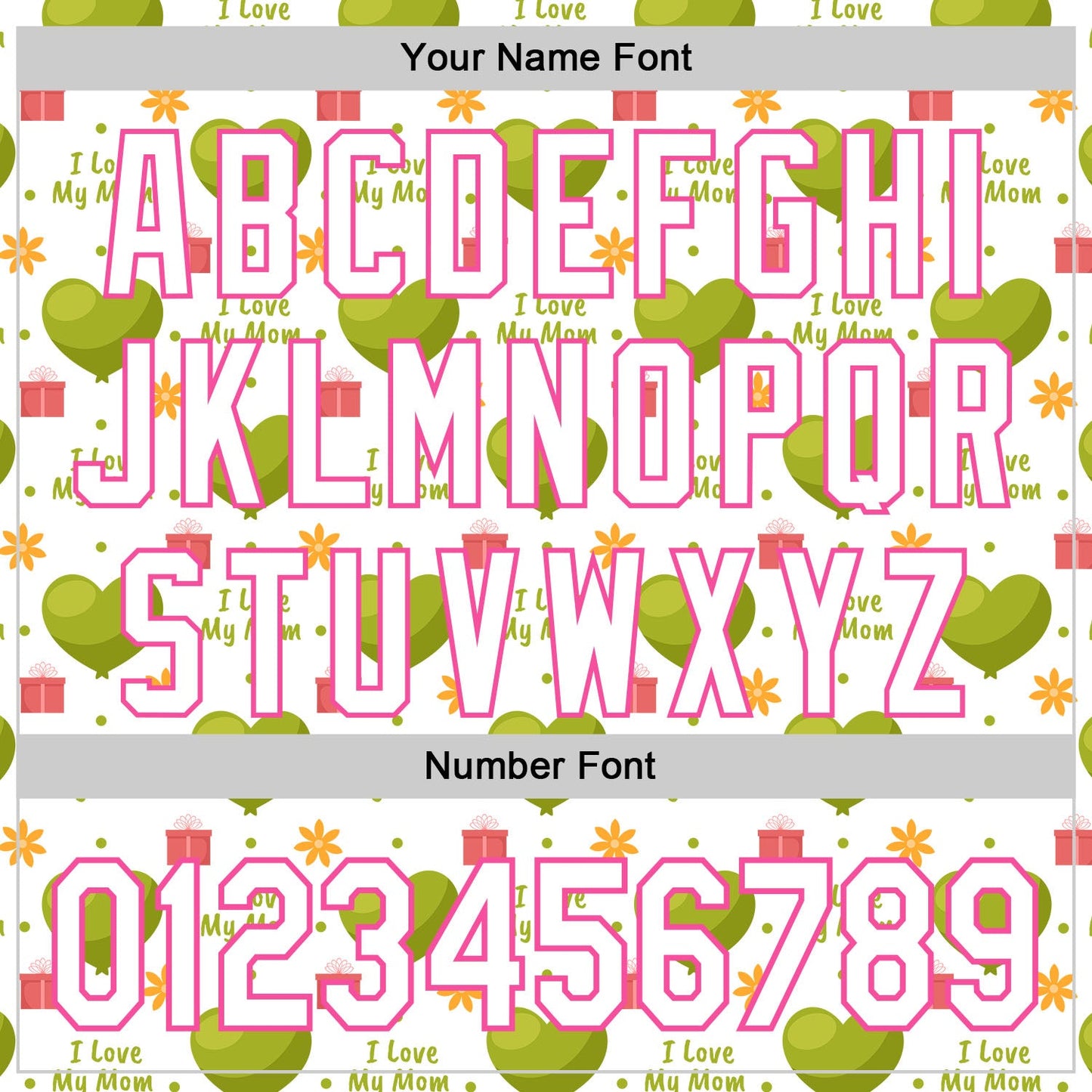 Custom White Pink 3D Pattern Design Mother's Day Love Authentic Baseball Jersey - Sky-Custom