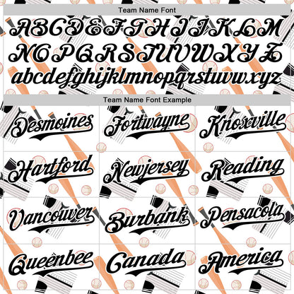 Custom White Black Comic Doodle Ballgame 3D Pattern Design Authentic Baseball Jersey - Sky-Custom