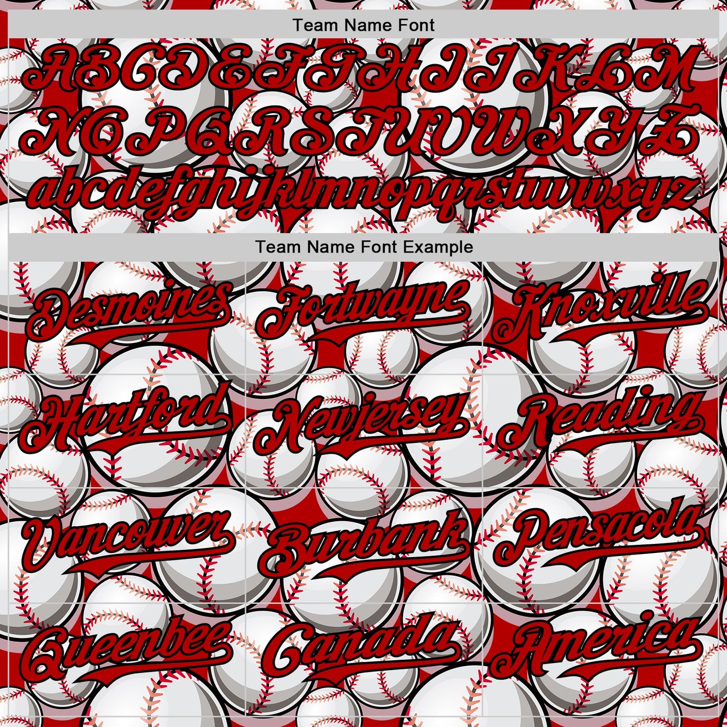 Custom Red Black-White Comic Doodle Ballgame 3D Pattern Design Authentic Baseball Jersey - Sky-Custom