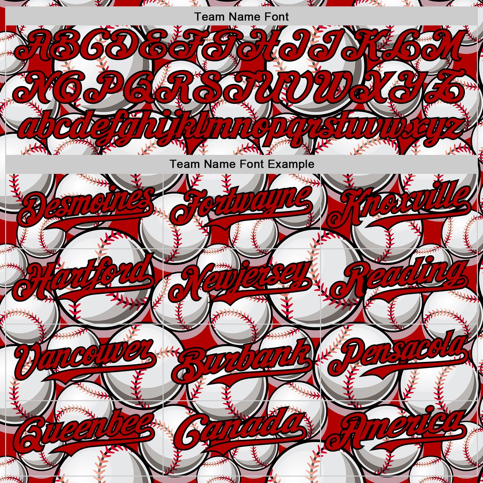 Custom Red Black-White Comic Doodle Ballgame 3D Pattern Design Authentic Baseball Jersey - Sky-Custom