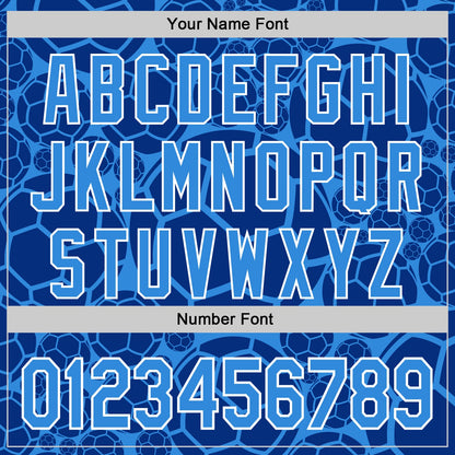 Custom Electric Blue White Comic Doodle Ballgame 3D Pattern Design Authentic Baseball Jersey - Sky-Custom