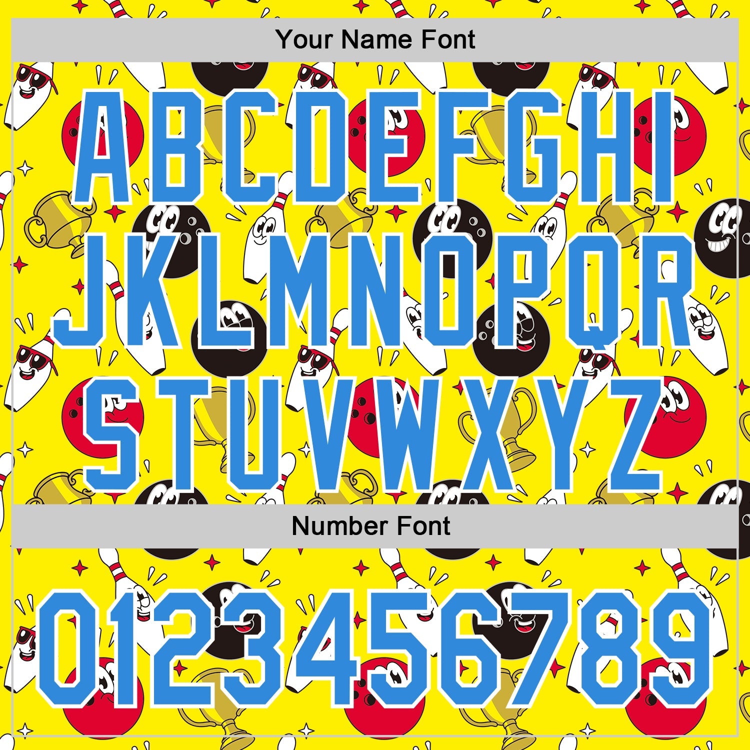 Custom Light Yellow Electric Blue-White Comic Doodle Ballgame 3D Pattern Design Authentic Baseball Jersey - Sky-Custom