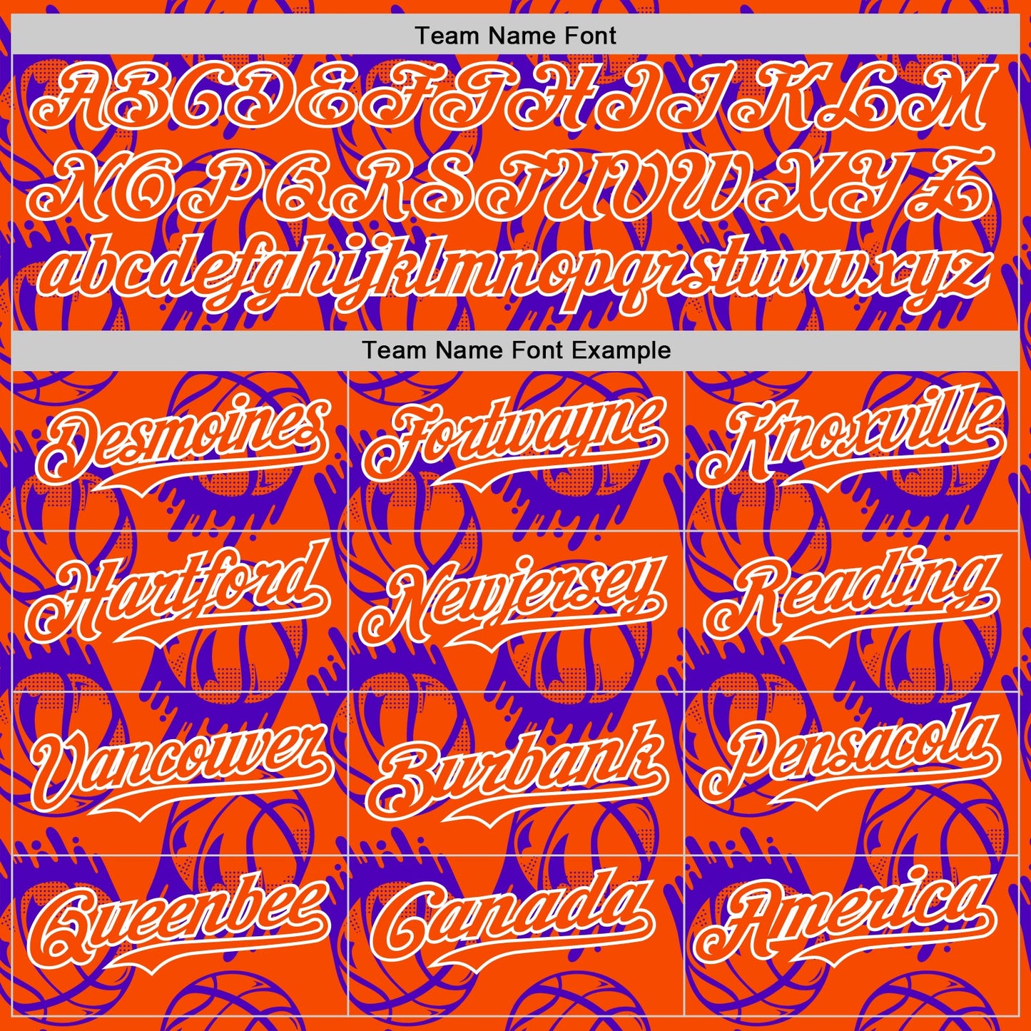 Custom Orange White Comic Doodle Ballgame 3D Pattern Design Authentic Baseball Jersey - Sky-Custom