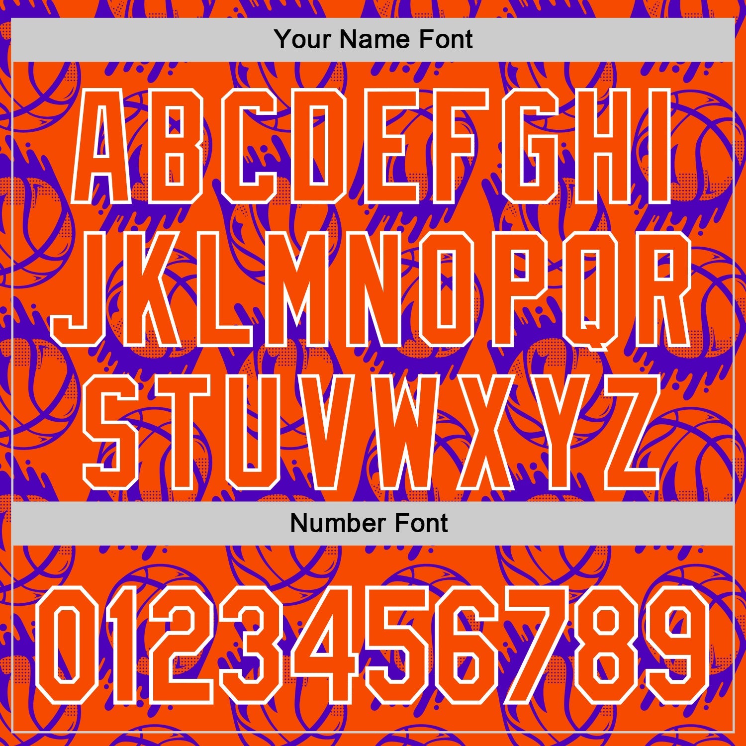 Custom Orange White Comic Doodle Ballgame 3D Pattern Design Authentic Baseball Jersey - Sky-Custom