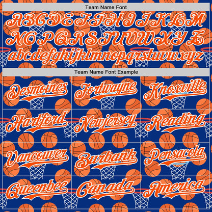 Custom Royal Orange-White Comic Doodle Ballgame 3D Pattern Design Authentic Baseball Jersey - Sky-Custom
