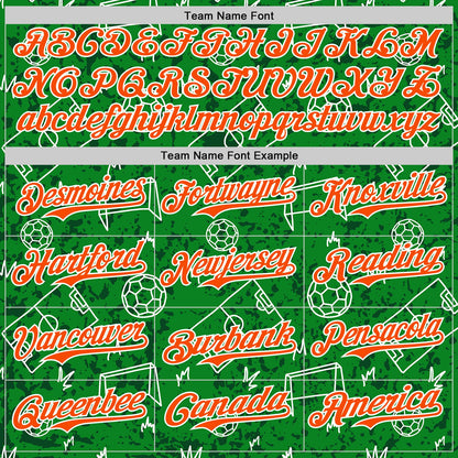 Custom Grass Green Orange-White Comic Doodle Ballgame 3D Pattern Design Authentic Baseball Jersey - Sky-Custom