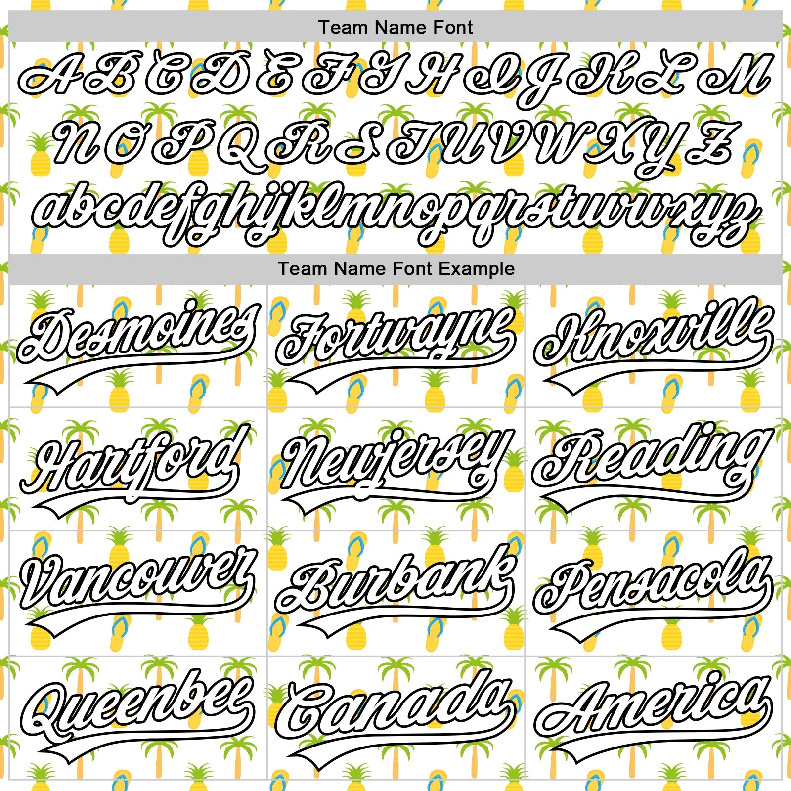 Custom White Black 3D Hawaii Tropical Palm Tree And Fruit Pineapple Authentic Baseball Jersey - Sky-Custom