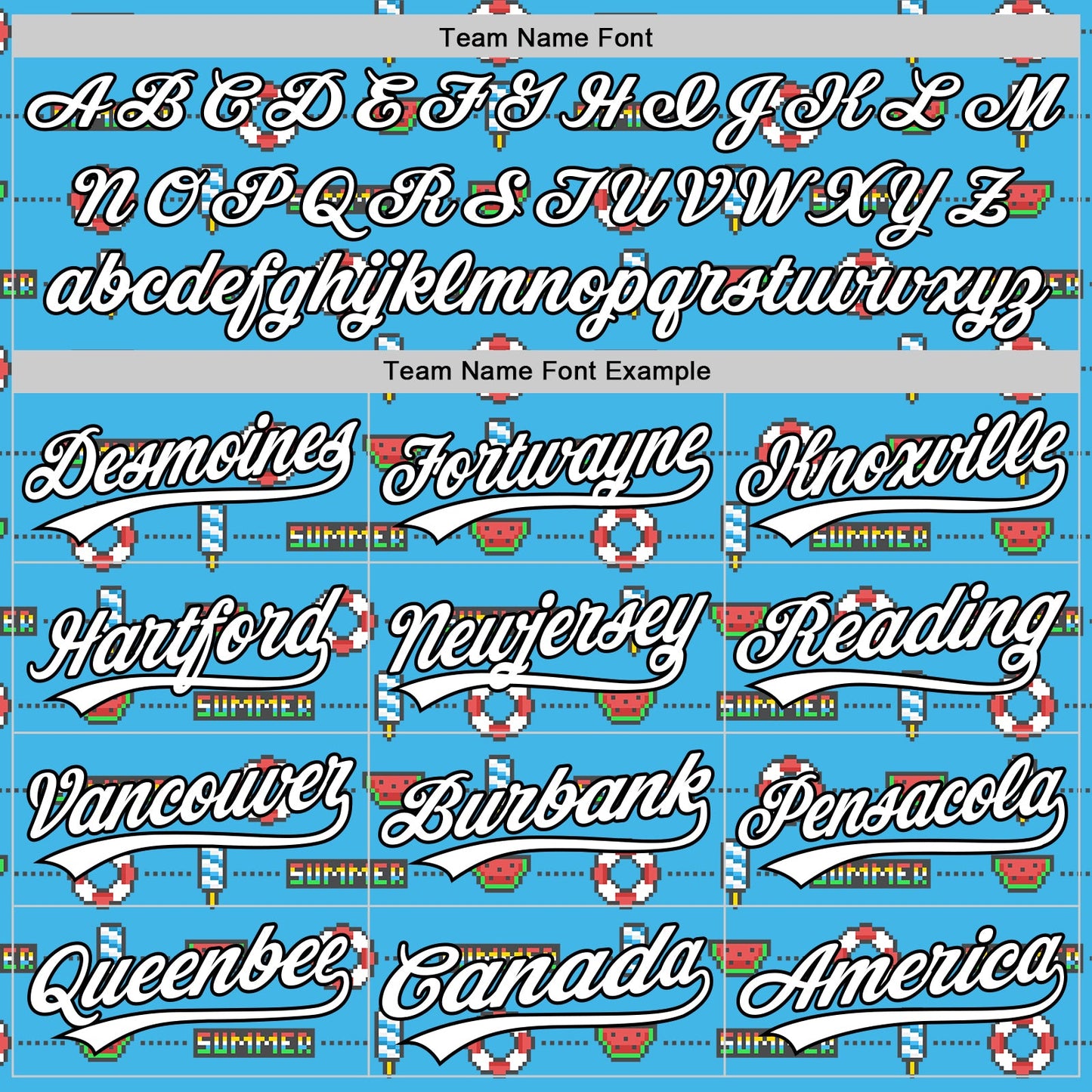 Custom Sky Blue White-Black 3D Hawaii Summer Fruit Watermelon Authentic Baseball Jersey - Sky-Custom