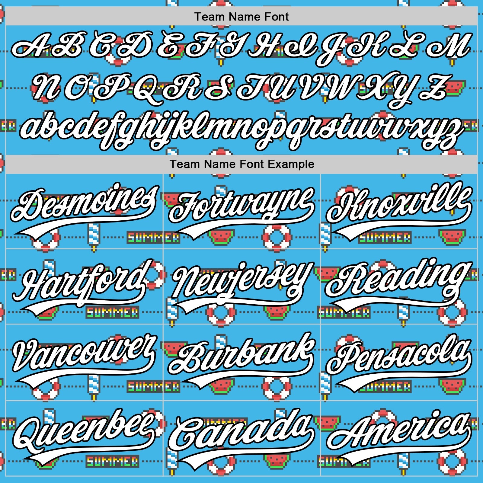 Custom Sky Blue White-Black 3D Hawaii Summer Fruit Watermelon Authentic Baseball Jersey - Sky-Custom