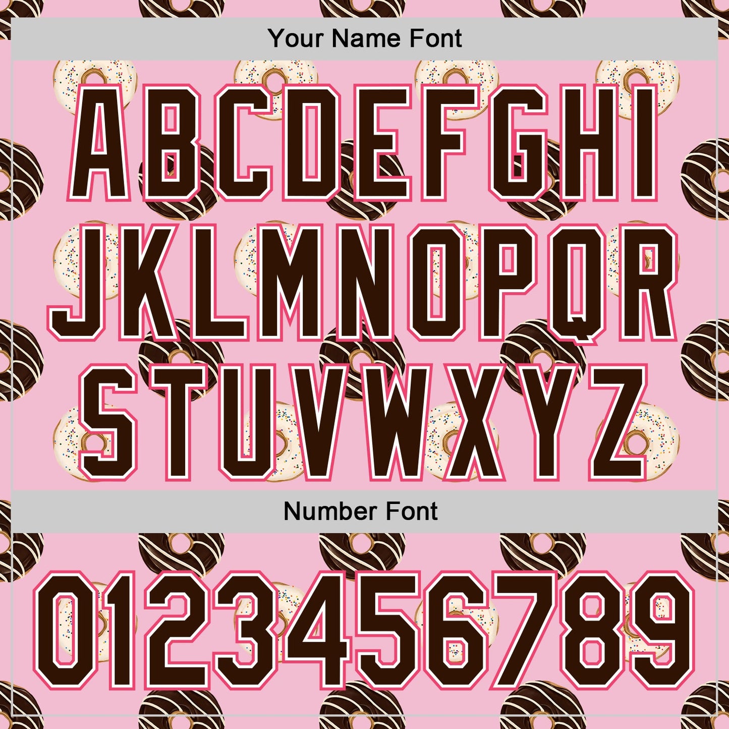 Custom Light Pink Brown-Neon Pink 3D Pattern Design Foodie Food Dessert Doughnut Authentic Baseball Jersey - Sky-Custom